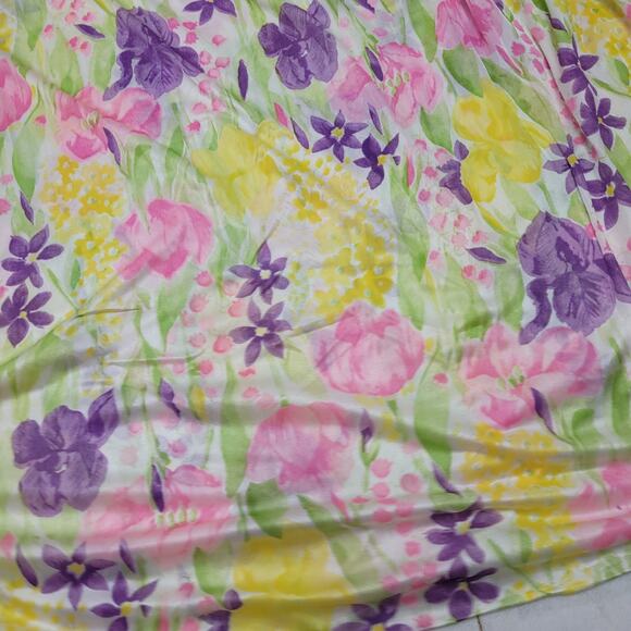Vintage Mistee sheer nylon long oversized floral nightie nightgown - Picture 3 of 8
